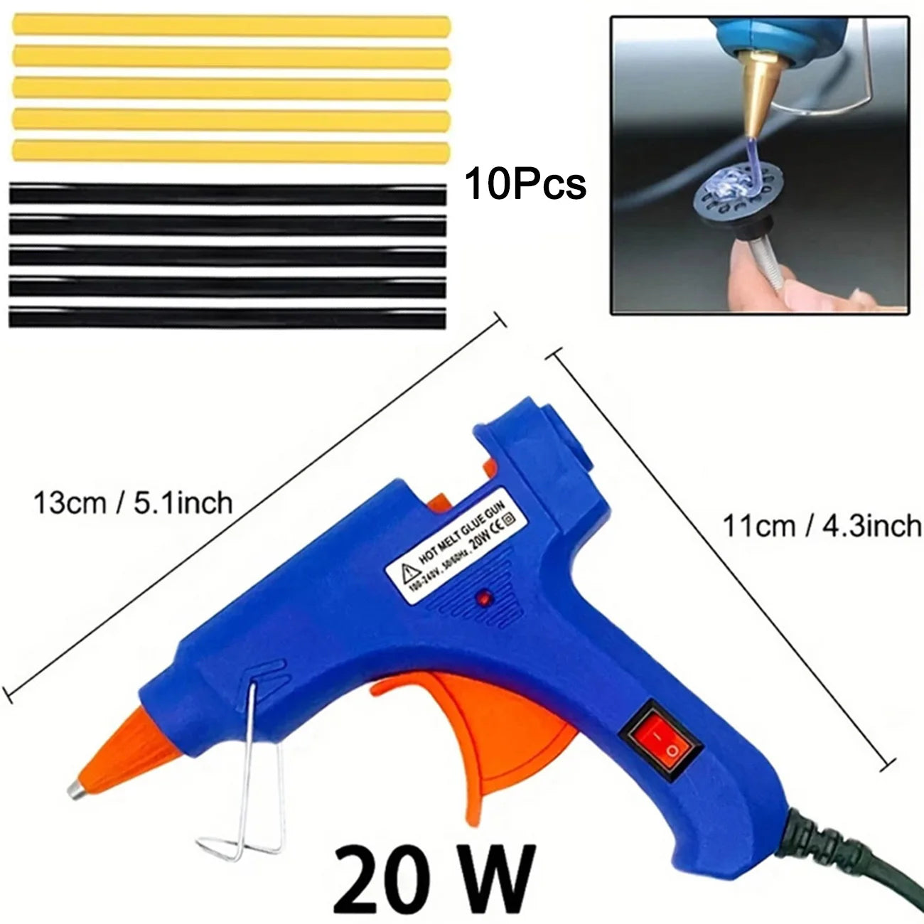 Paintless Dent Repair Kit – 43 & 84-Piece PDR Tool Set with Slide Hammer, T-Bar Puller & Glue Gun | Fix Car Dents, Hail Damage & Door Dings at Home