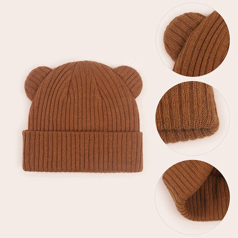Baby Knitted Beanie 0-2 Years - Soft Solid Color Winter Hat - photo 2