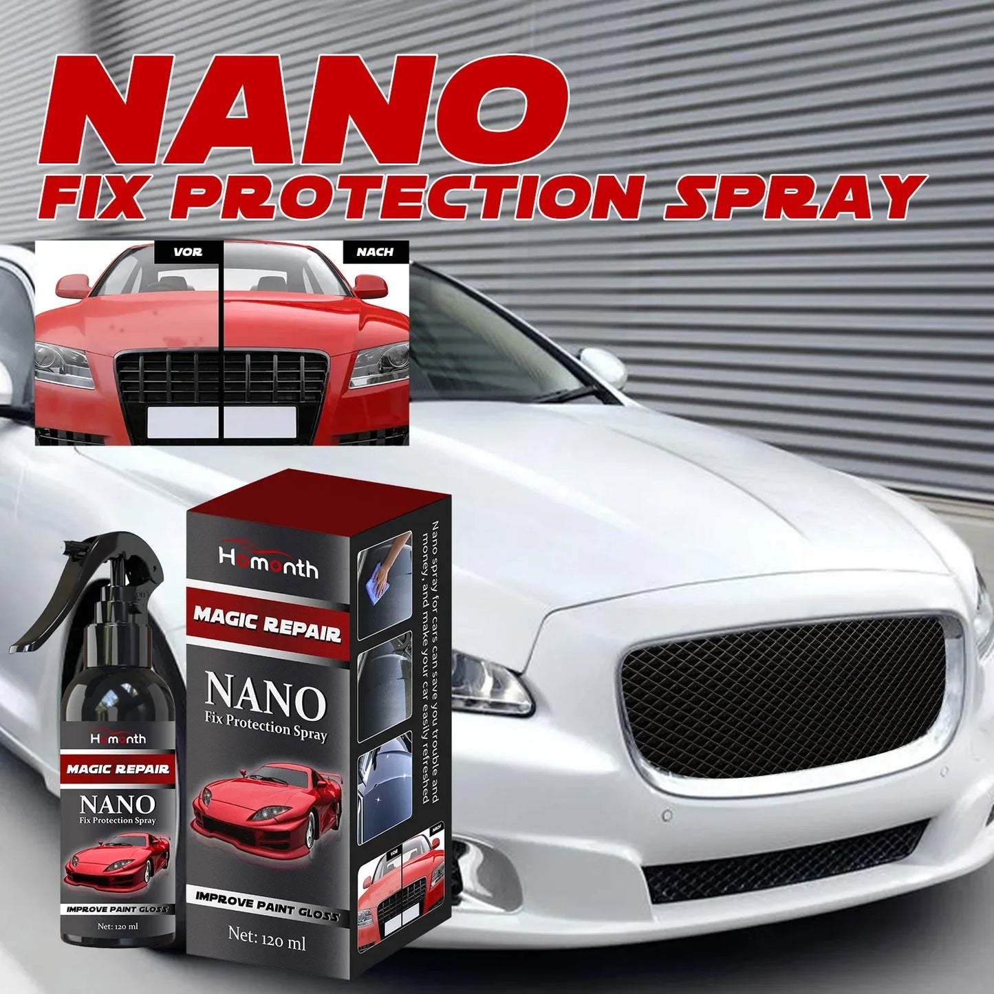 Graphene nano-ceramic car coating kit, universal professional car beauty, high gloss car paint protection, long-lasting gloss