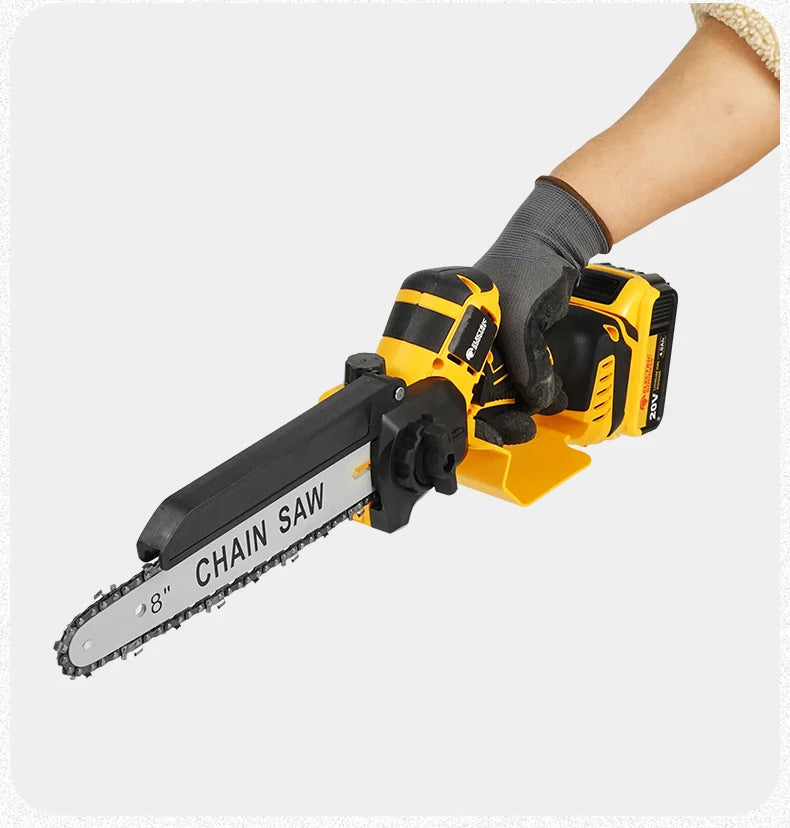 Electric Goddess Brushless 6/8in Electric Chainsaw 1380W Cordless Woodwork Cutting Garden Pruning Saw For Dewalt 20V Battery Pin