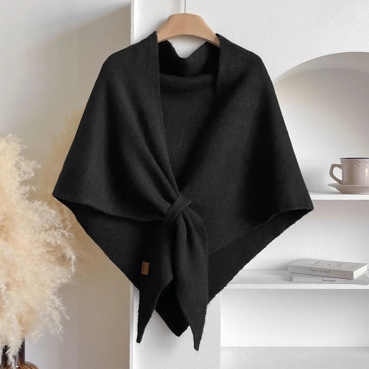 Women's Knit Triangle Shawl - Warm Neck and Shoulder Wrap - photo 7