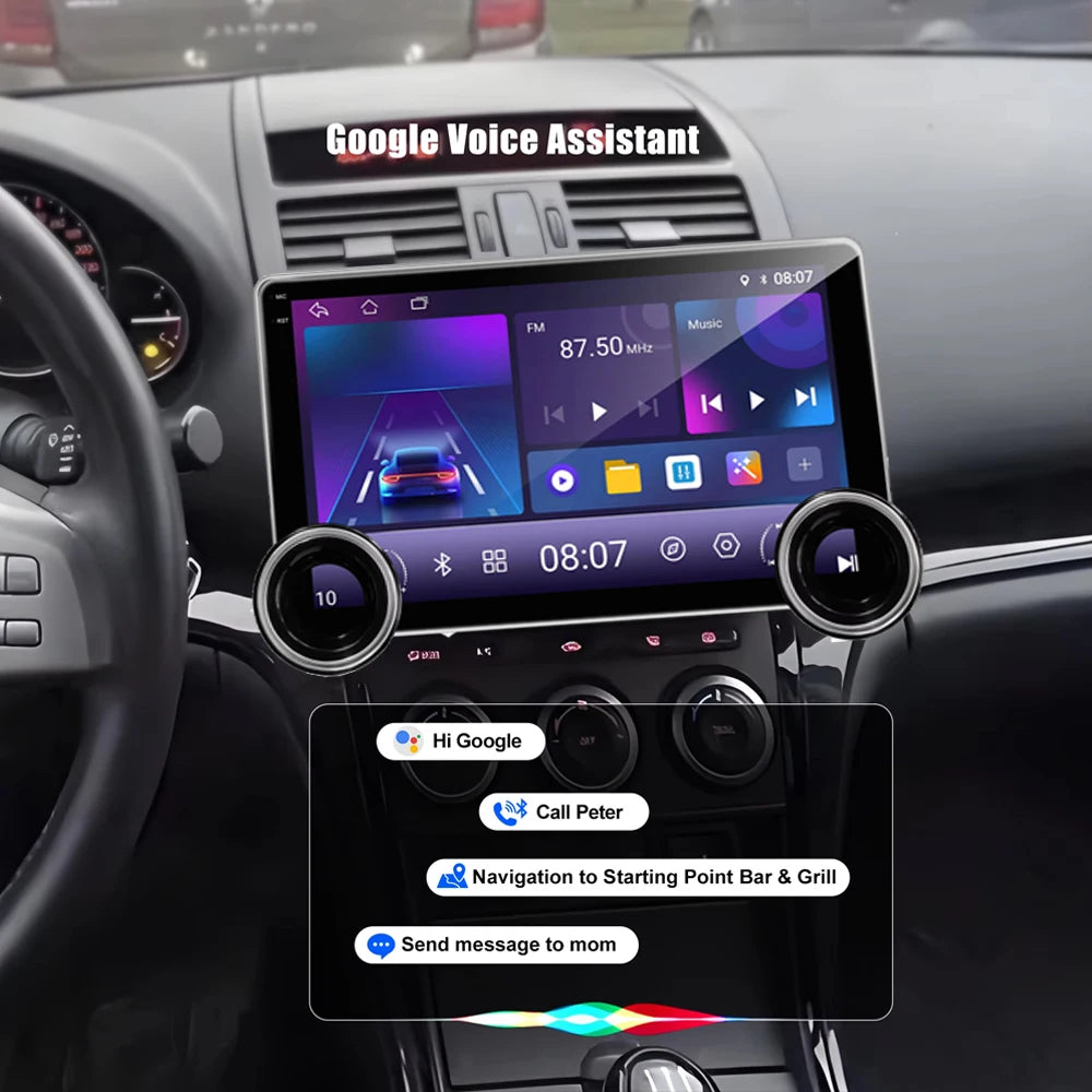 Universal 10" Android Car Stereo — CarPlay, Android Auto, GPS Navigation, Multimedia Player