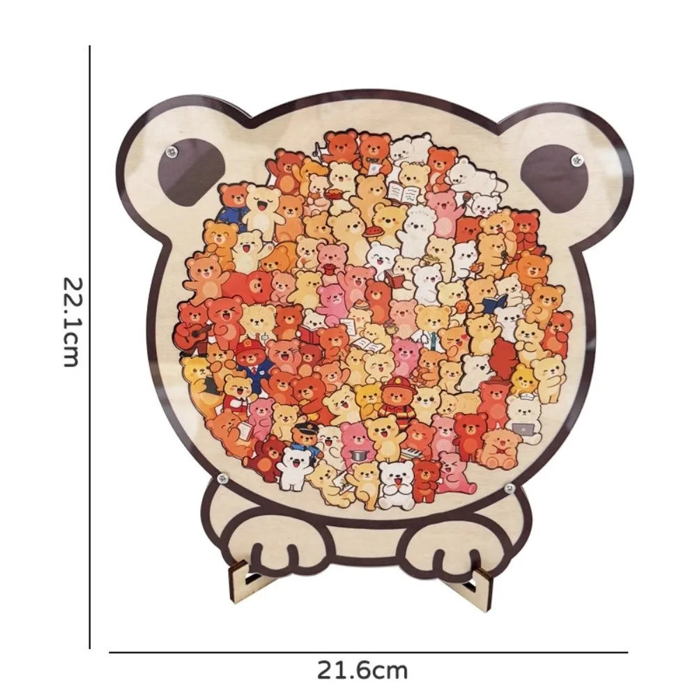 Wooden Animal Jigsaw Puzzle - Dog, Cat & Bear Cartoon Set – photo 9