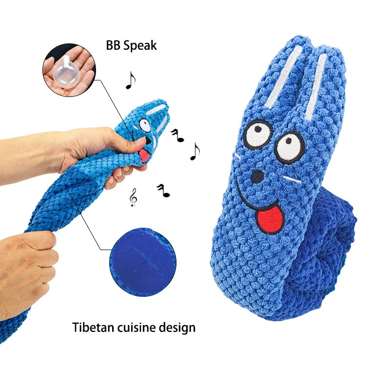 Snail Snuffle Puzzle Toy for Dogs - Plush Squeaky Treat Hider – photo 4