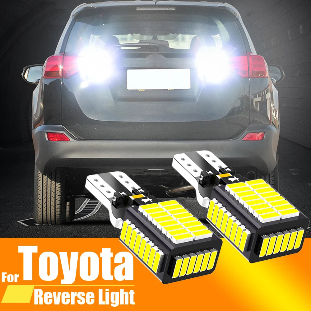 2x LED Reverse Light Blub Lamp W16W T15 Canbus For Toyota Rav4 Yaris Vitz Avalon Sienna Tacoma Highlander Sequoia Matrix 4Runner