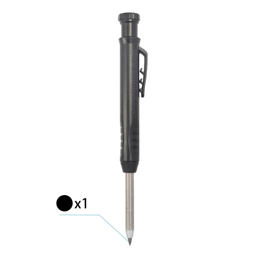 3Colors Refill 2.8mm Solid Carpenter Pencil Set Mechanical Pencil Cap Carpentry Marking Scriber Construction Woodworking Tools