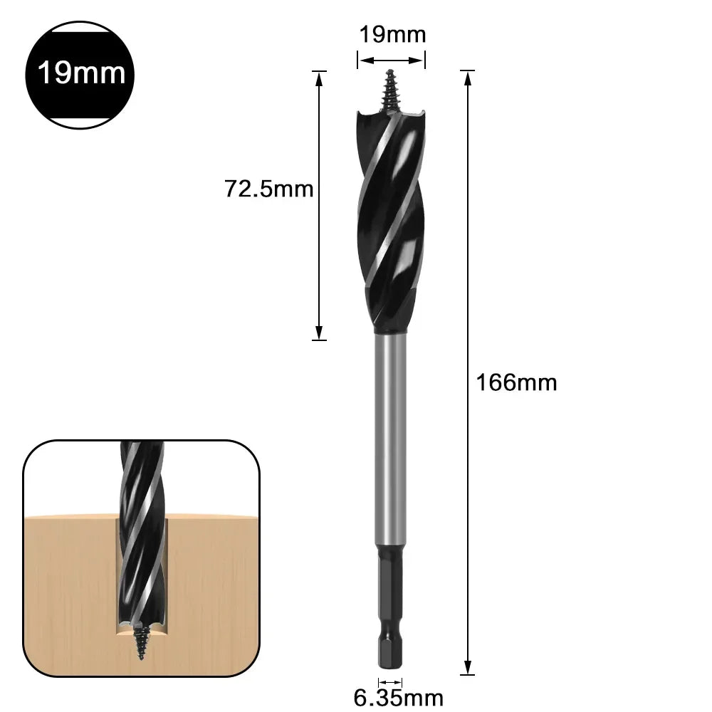Hole Opener 10-35mm 1/4'' Hex Shank Twist Drill Bit, Reamer Auger Carpenter Joiner broca Drill Bits for Wood  Woodworking Tools