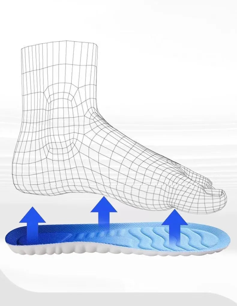 4D Cloud Sports Insoles – Shock Absorbing, Breathable PU Shoe Inserts