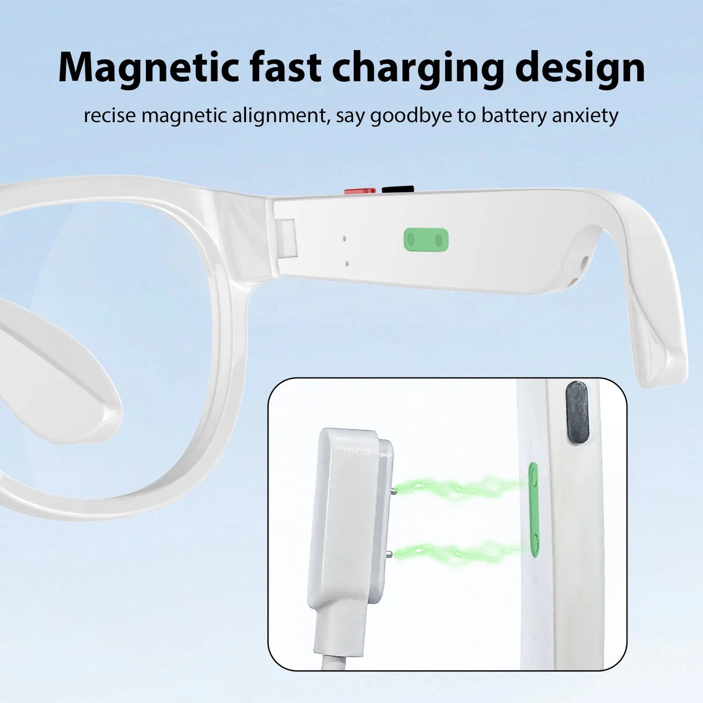 High appearance intelligent AI glasses, dual cameras, 2 million pixels, with three lenses, wireless smart glasses, hunting glasses, video glasses, AI shooting glasses, cycling glasses, sports camera, long battery life, high s