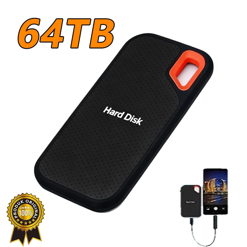 Ultra Thin Portable External SSD Solid State Drive | USB 3.1 Type-C
