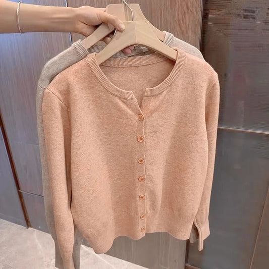 Women's fleece-knit sweater, cropped crew neck — view 1 of 15