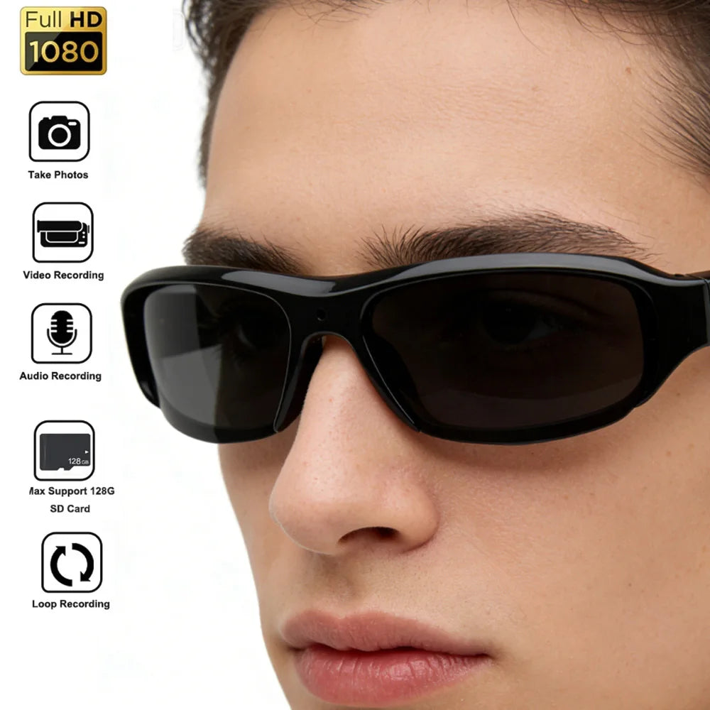 Cycling Glasses Camera — 1080P Wearable Photo & Video Recorder
