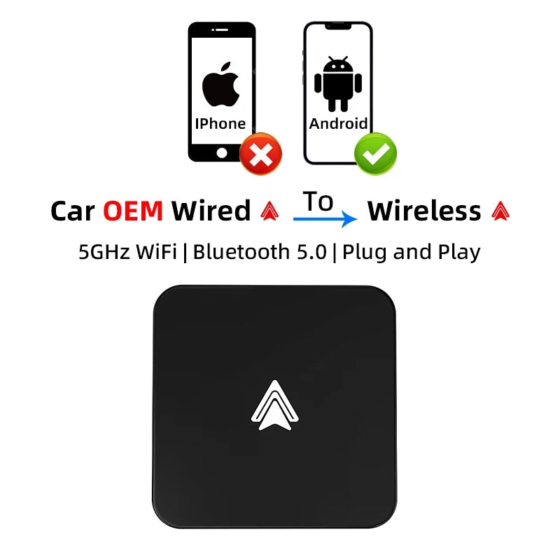 Wireless CarPlay & Android Auto Adapter (Universal Multi-Brand)