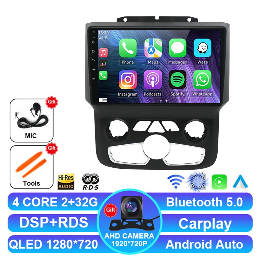 Android 15 Car Radio for Dodge RAM 1500/2500 2013-2019 - CarPlay & 4G LTE