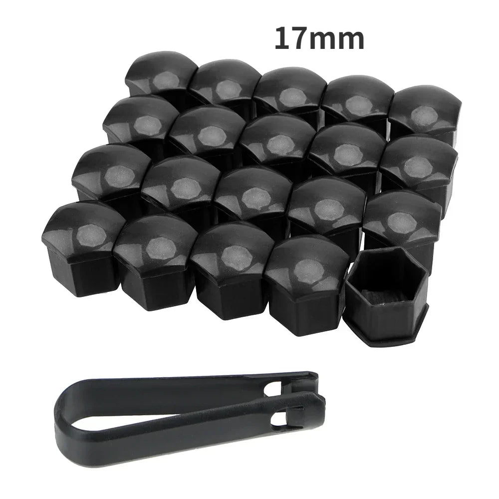 Car Wheel Nut Caps Protection Covers Caps Anti-Rust Auto Hub Screw Cover Car Tyre Nut Bolt Exterior Decoration 19/17mm 20pcs/set