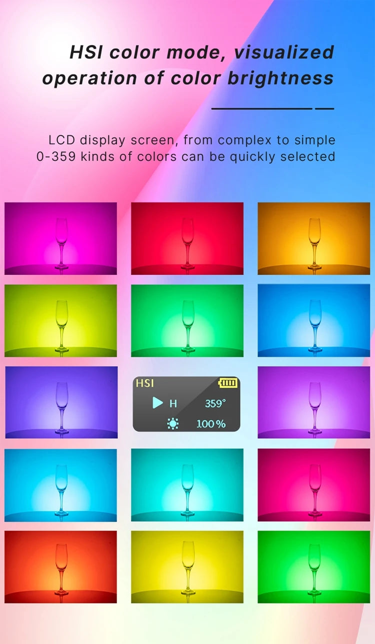 Ulanzi VL120 RGB Camera Phone Video Light Selfie Fill Light Portable 3100mAh Photography Lighting for Smartphone Vlog Tiktok