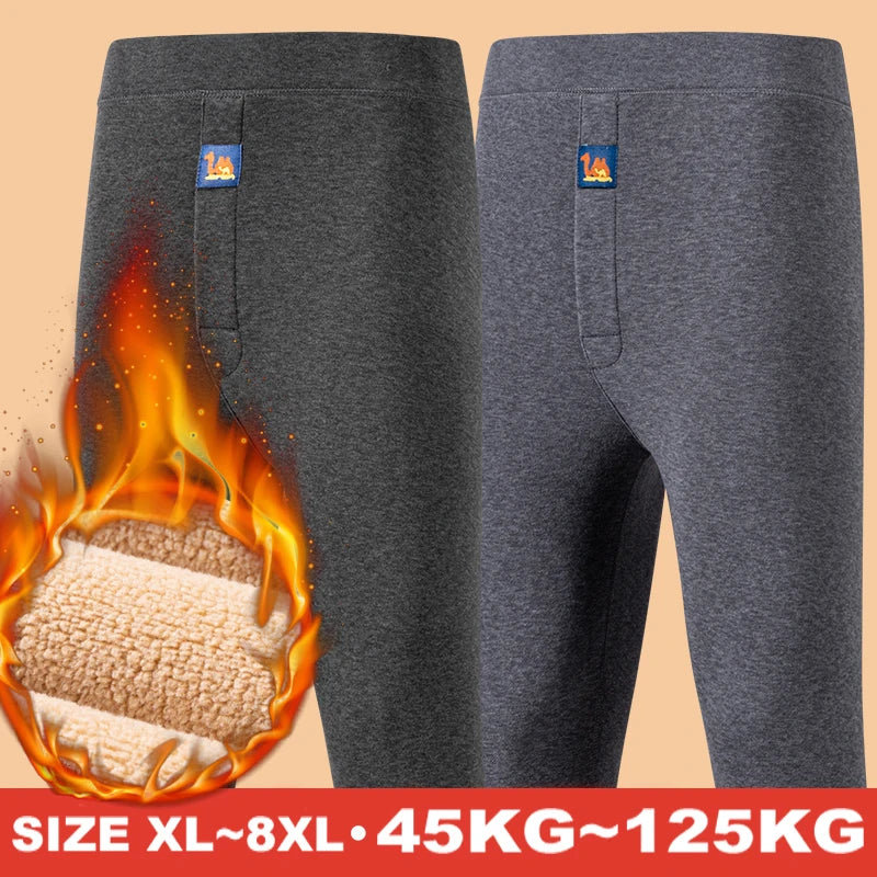 Men's Fleece Thermal Pants - Soft Warm Lounge and Sleep Bottoms