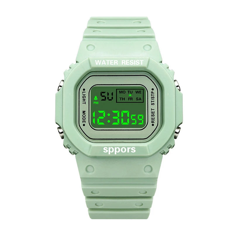 YIKAZE Square Digital Watch – LED Sports Watch for Men, Women & Kids