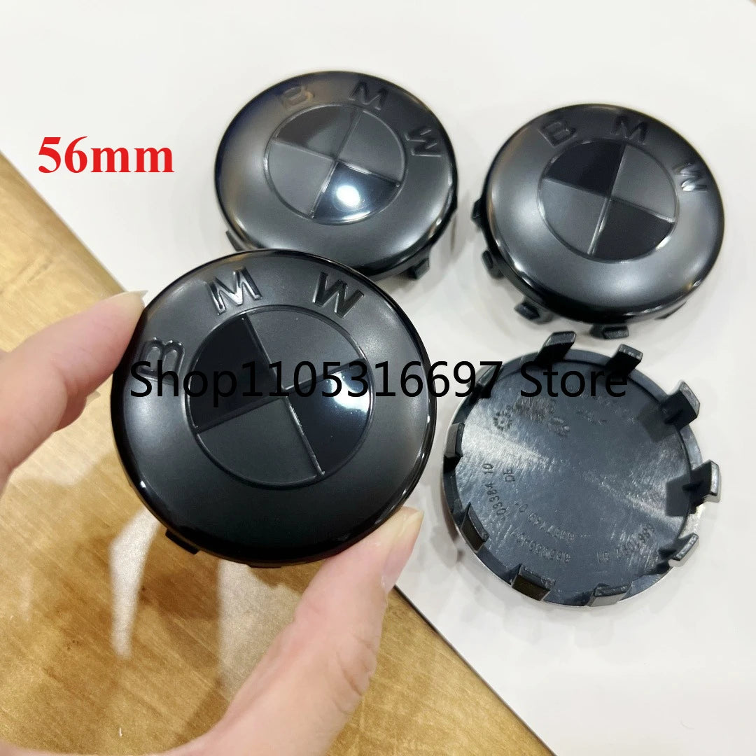 4p-56/68mm new black badge is suitable for the replacement of ABS hub center cover of modified parts of BMW Group.