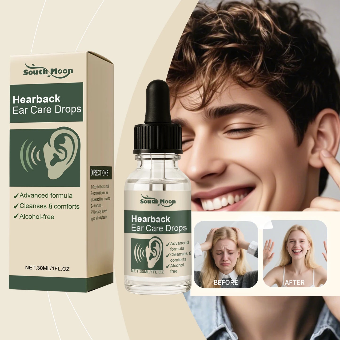 Anti Ear Ringing Relief Drops Relieve Ear Pain Inflammation Prevent Infection Reduce Tinnitus Ringing Sound Treatment Solution