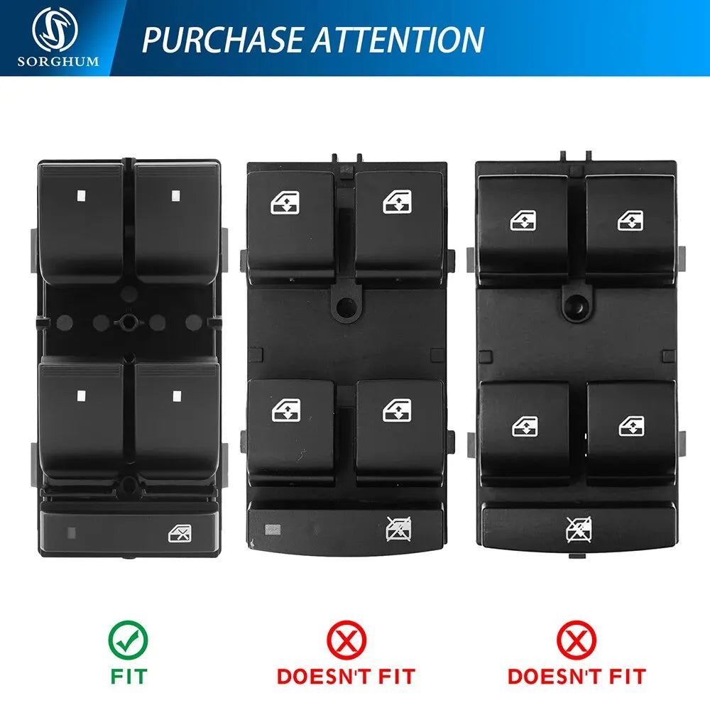 Front Left Power Window Switch — Chevrolet Silverado & GMC Sierra / Traverse / Yukon / Buick