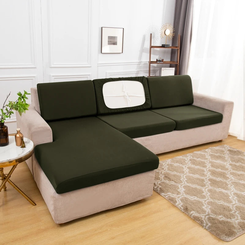 Summer Silk Spandex Seat  Sofa Cushion Cover Pad Protect 2026 Living Room Couch Slipcover 1 2 3 4 Seater Sofa Seat Covers