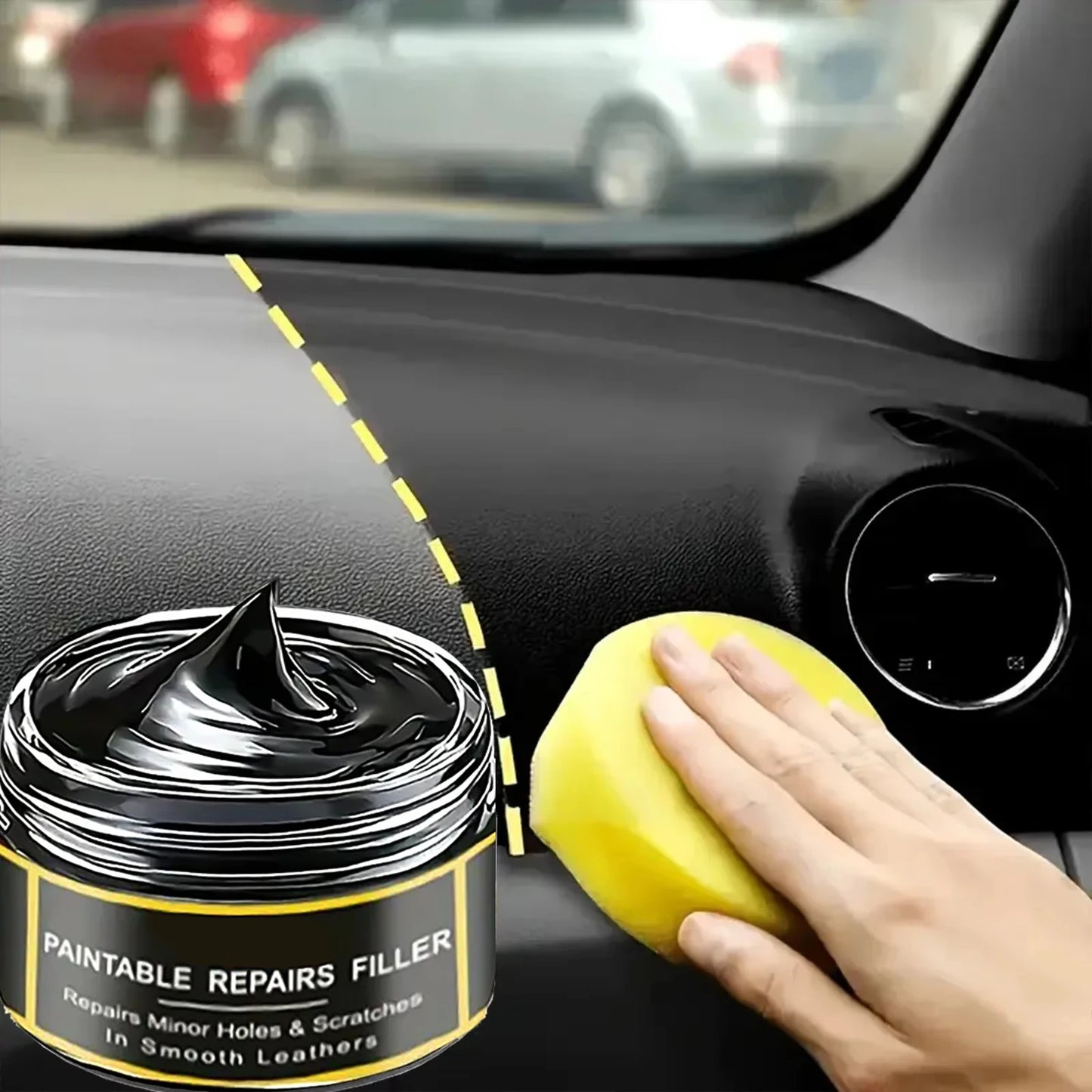Car Interior Plastic Leather Scratch Repair Paste Automotive Polishing Wax Anti-Aging Paste Tires Seats Steering Wheel B1267