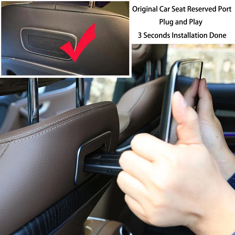 GcPaSr Android Auto CarPlay Car Screens Rear Seat Monitor For Headrest TV Screen WiFi Movie/Netflix/Youtube Online Video Player