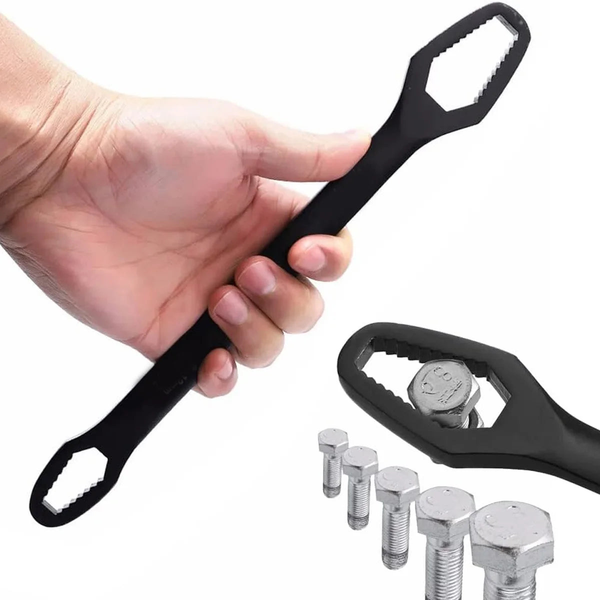 1pcs headed multifunctional universal wrench universal wrench self tightening drooping wrench repair tool for household mainten