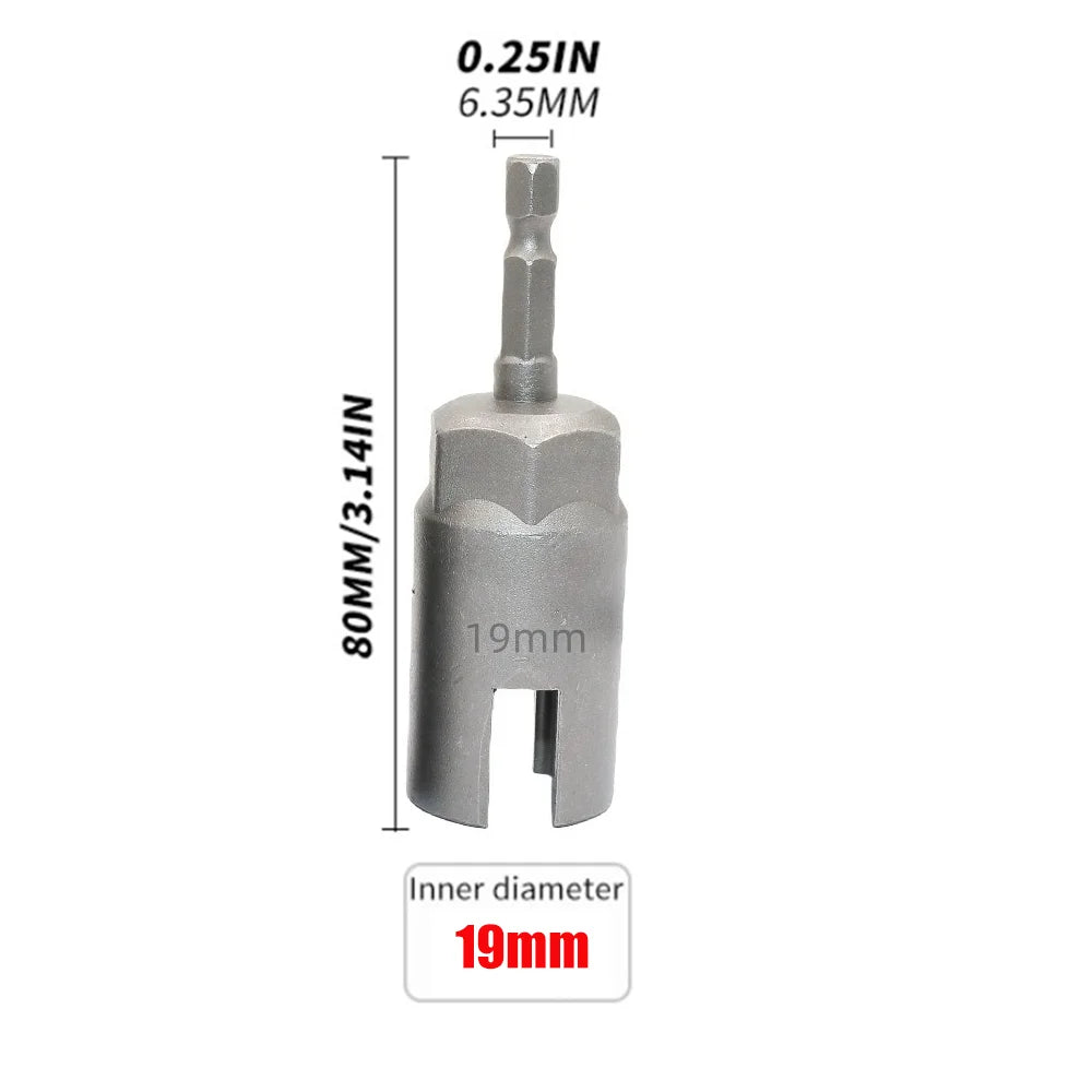 80/65mm 1/4” Hex Shank Wing Nut Driver Set Slot Wing Nuts Drill Bit Socket Wrenches Powerful Socket Inner Hexagonal Wrench