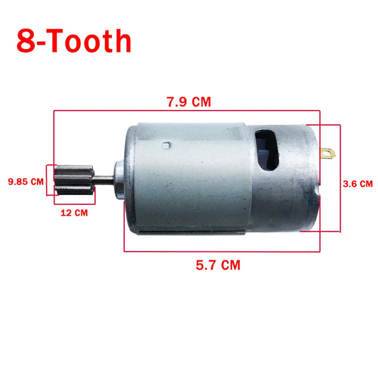 6V 12V 24V RS550 RS570 8 Teeth 8T High-Speed Children's Electric Ride on Toys Baby Car Vehicle Drive Motor Engine Upgrade Parts
