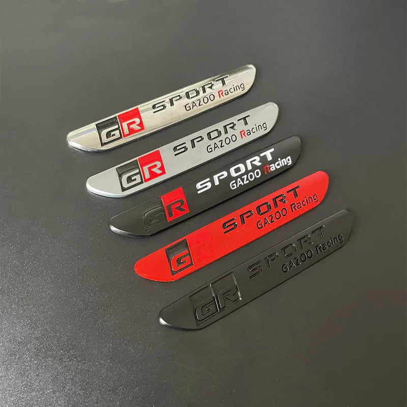 3D Metal GR Sport Gazoo Racing Side Fender Emblem Rear Boot Trunk Badge Sticker For Toyota GR sport C-HR RAV4 Corolla Camry