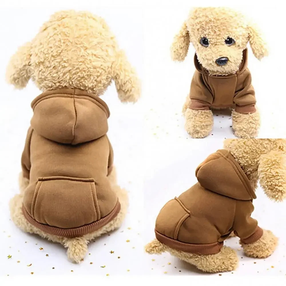 Winter Dog Hoodie Jacket - Sweatshirt Coat for Small and Medium Dogs
