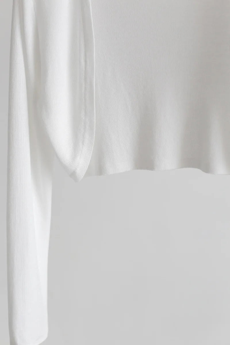 Women's short sleeve knit cardigan, cropped — view 6 of 16