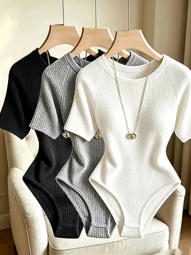 Women's short sleeve jumpsuit, 3-piece set — view 9 of 20