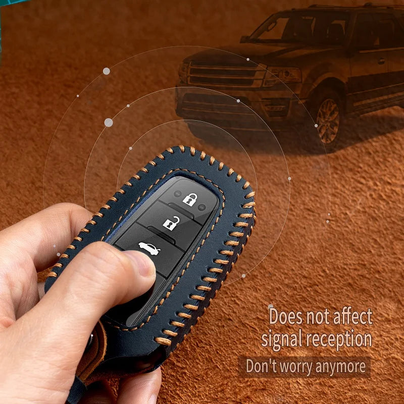 New Soft Leather TPU Car Key Case Cover For Toyota CHR Hilux Fortuner Land Cruiser 200 Camry Corolla Crown RAV4 Highland