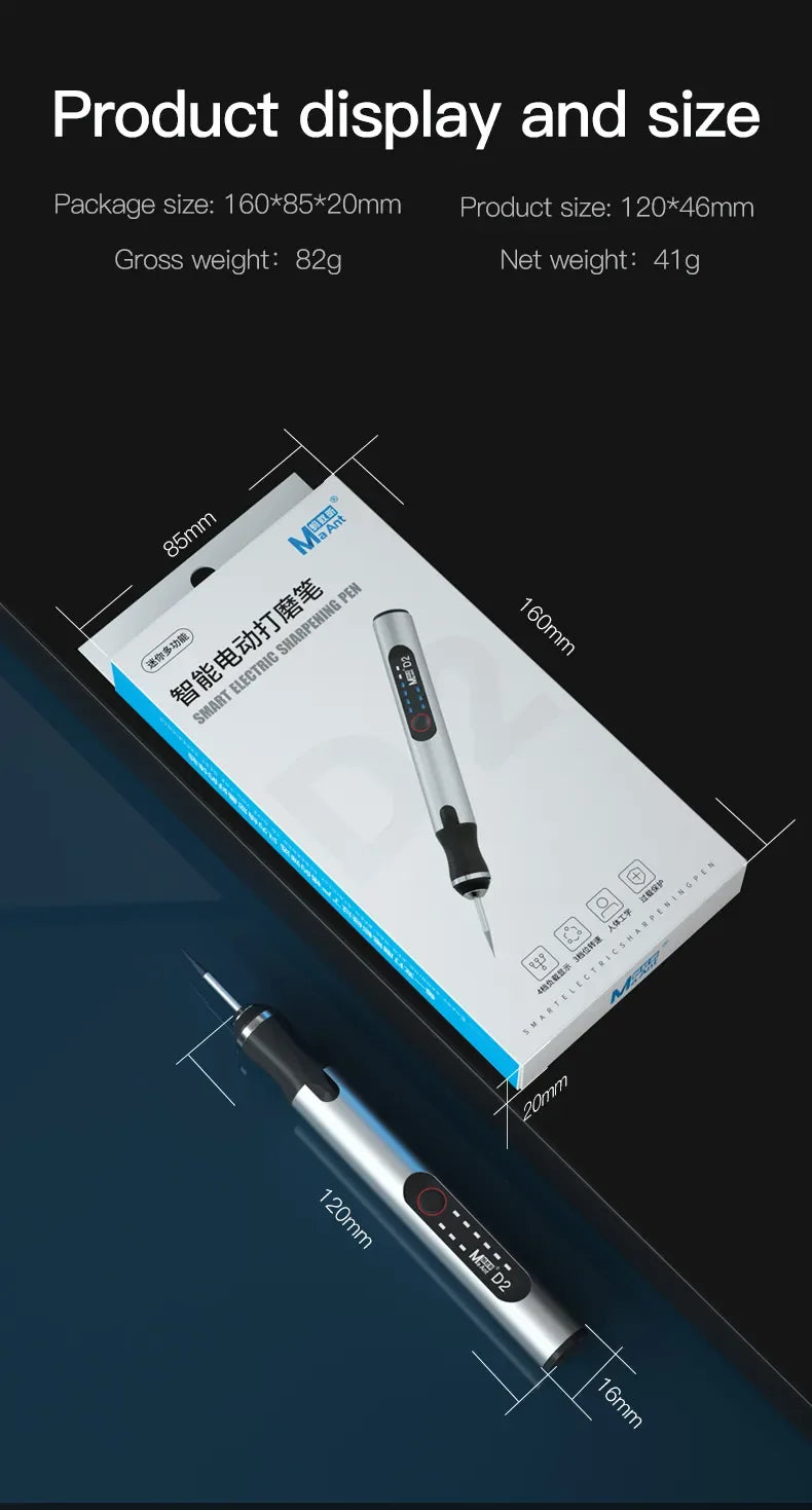 MaAnt D1 D2 Electric Grinding Pen Intelligent Charging Engraving Pen Phone CPU IC Polishing Lattice Cutting Tool  OCA  Remover