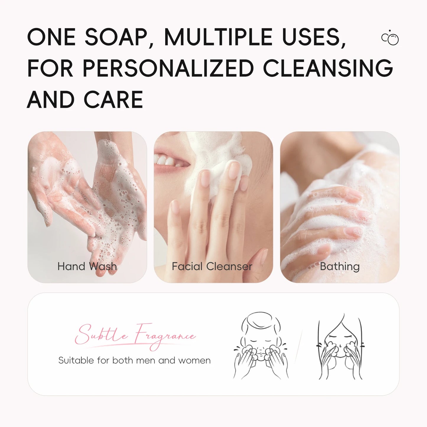 LAIKOU Japan Sakura Bar Soap 5pcs Deep Cleansing Soften Skin Even Tone 90g