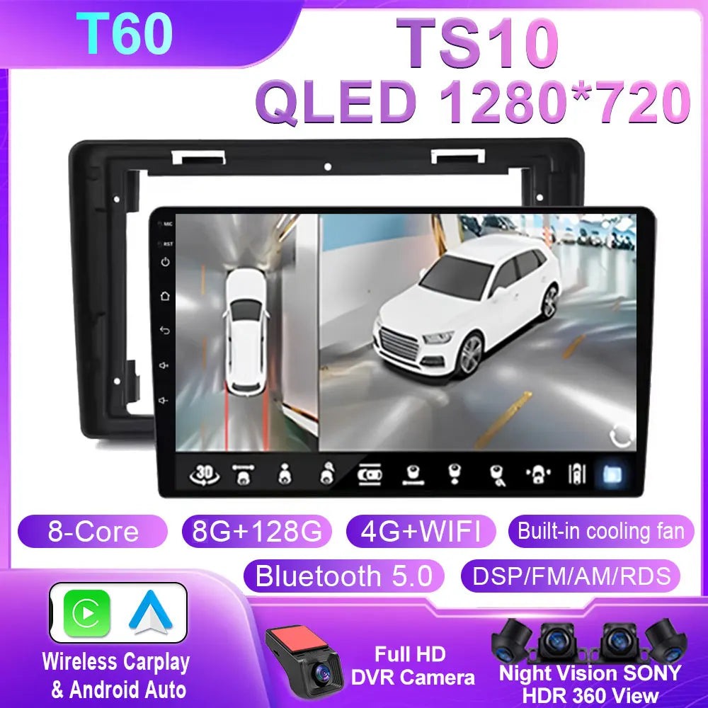 Car Stereo with Apple CarPlay & Android Auto, Compatible with Citroen C2 & C3 (2001-2010)
