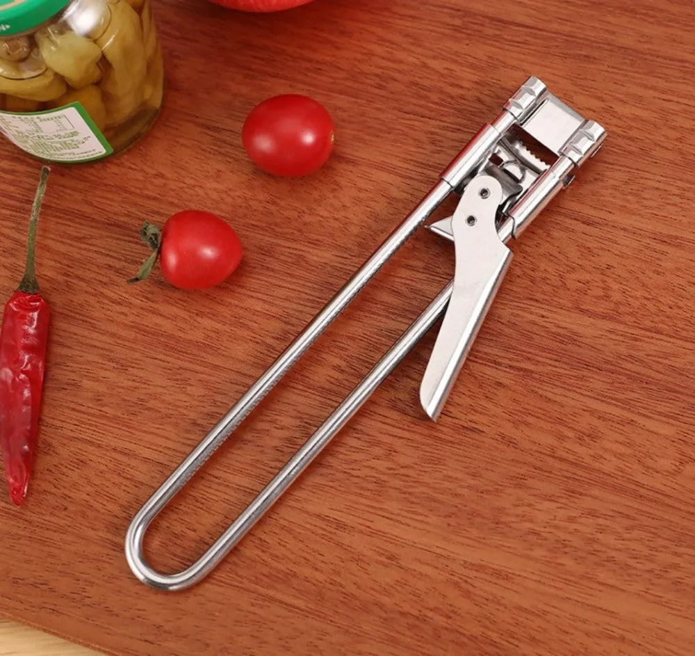 New Adjustable Stainless Steel Can Opener Rotating Non-slip Bottle Opener Twist Multifunctional Manual Can Opener Kitchen Tool