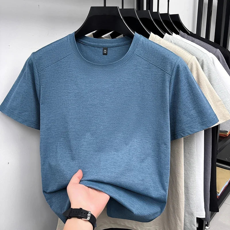 Men's Training Tee - Round Neck, Vented Sweat-Wicking Fabric