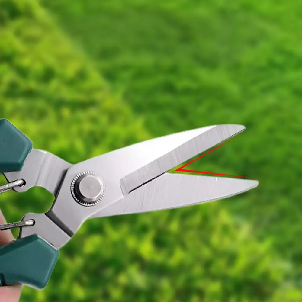 Stainless steel blade, non-slip handle, household utility pruning tool Garden scissors for potting pruning, straight end design