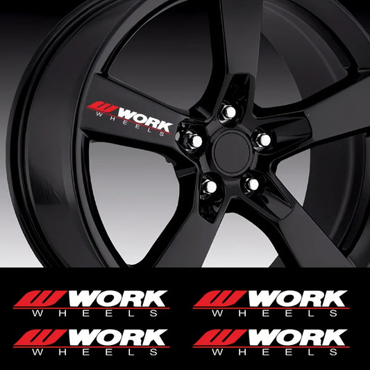 Car Wheel Rim Stickers - Waterproof Hub Decals (4-Pack)