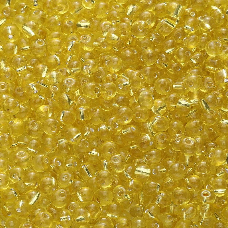 110pcs 4mm Silver Lined Seed Beads Water Drop Shape Czech Glass Beads For DIY Jewelry Making Crafts Charms Bracelets Accessories