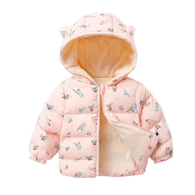 Kids Cartoon Hooded Puffer Coat - Plush Lined Winter Jacket - photo 11