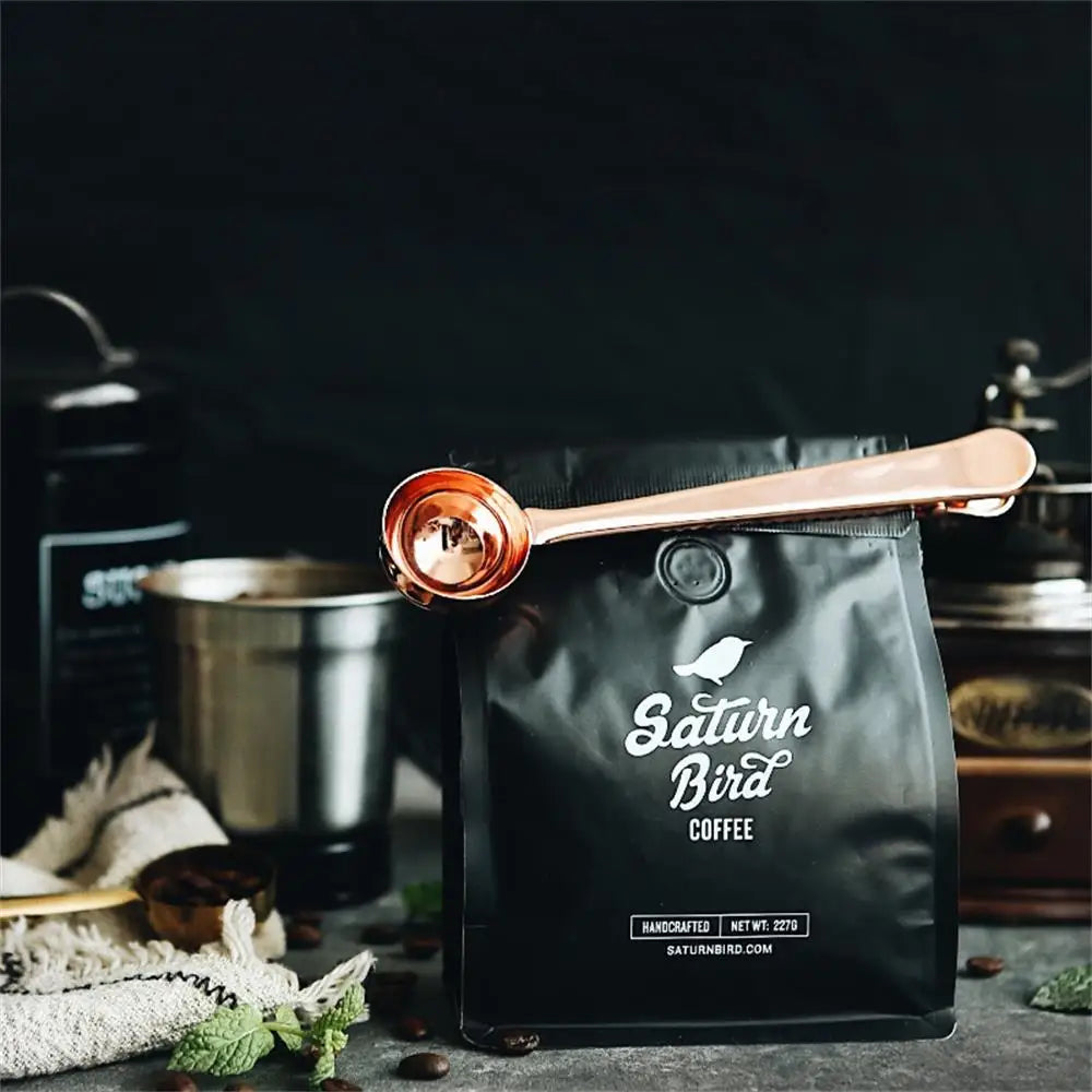 2-in-1 Stainless Coffee Scoop with Bag Clip - Powder Measuring Spoon - photo 2