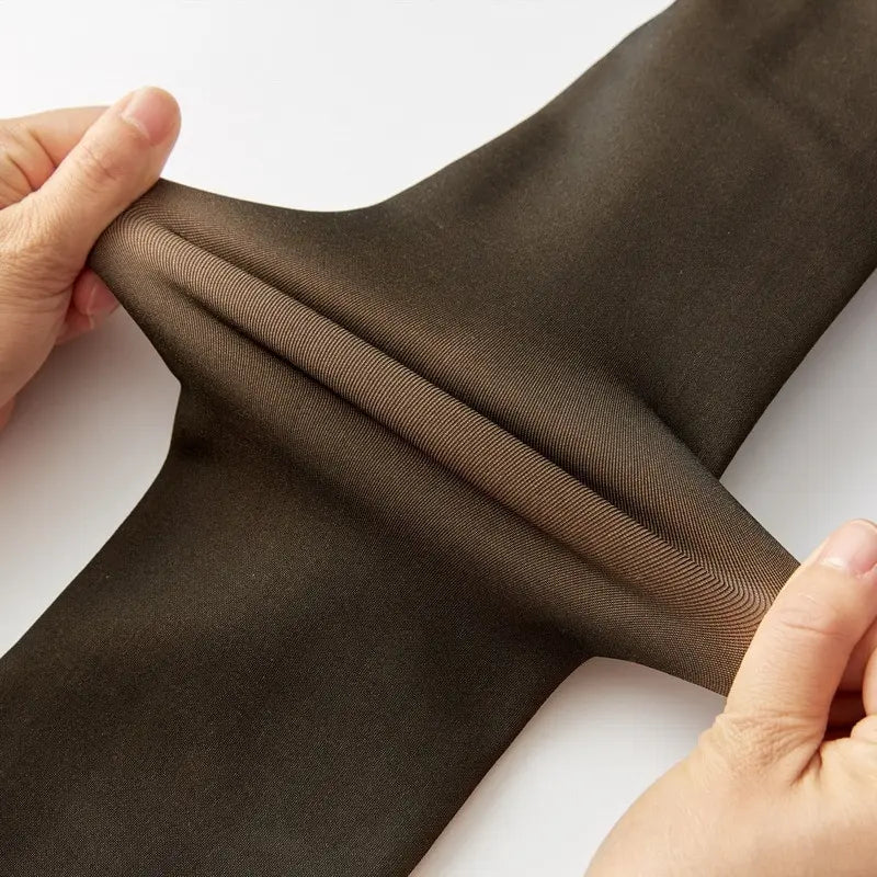Women's Fleece Tights - Fake Translucent Thermal Pantyhose - photo 5