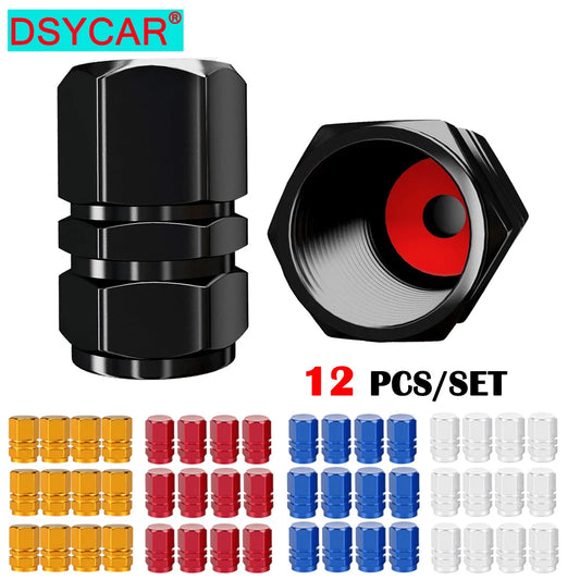 Universal Car & Bike Tire Valve Caps - 12-Pack