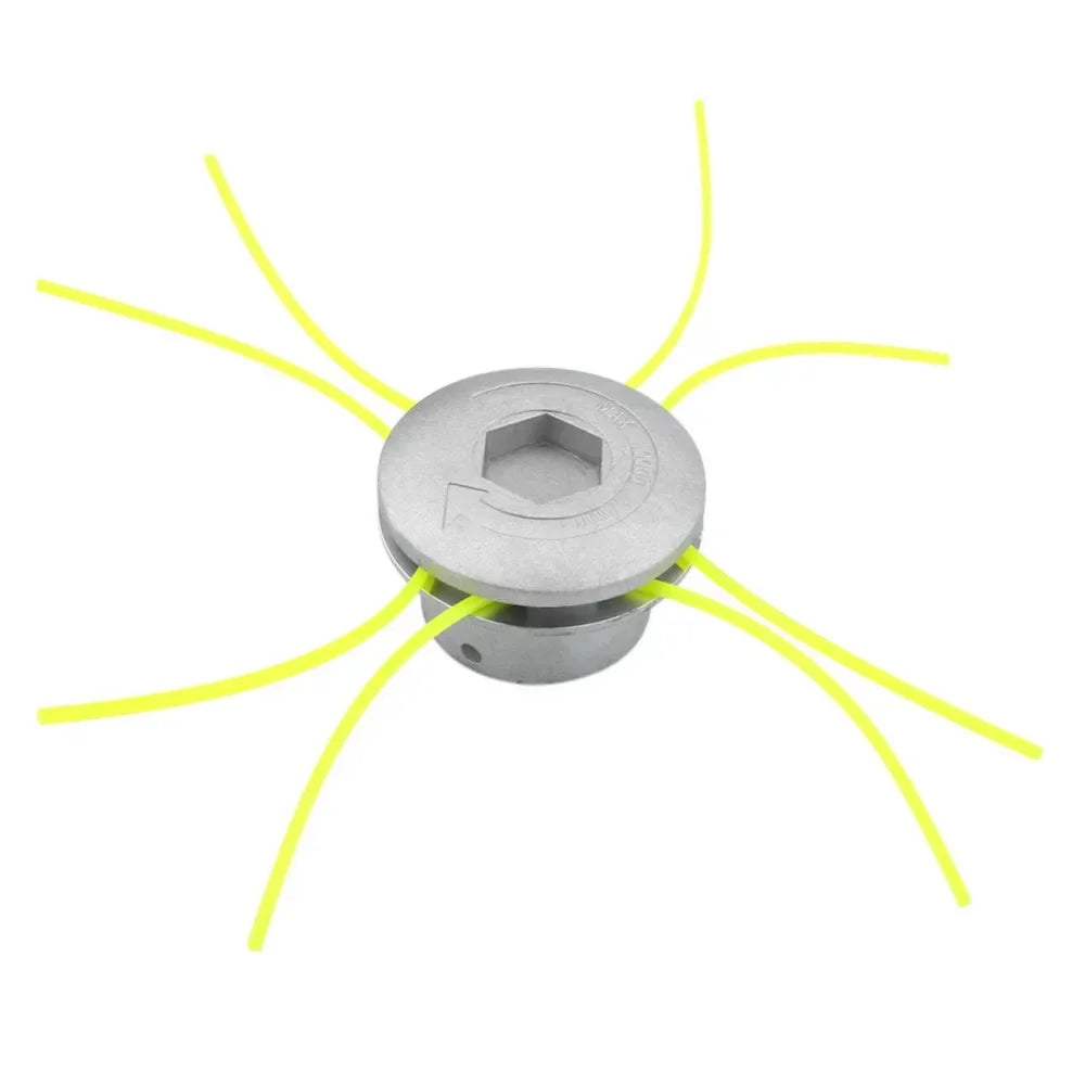 Universal Aluminum 1PCS Grass Trimmer Head with 4 Lines Brush Cutter Head Thread Nylon Grass Cutting Line Head for Lawn Mower