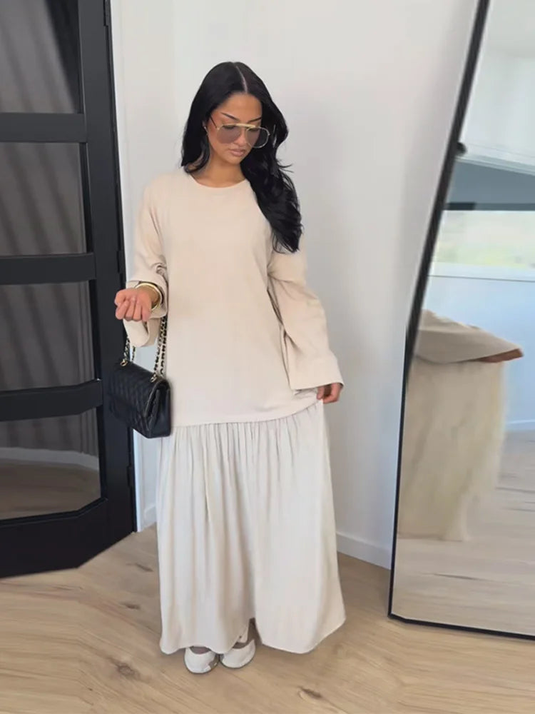 Lapel Short-Sleeve Shirt & Straight Pants Set — 2-Piece